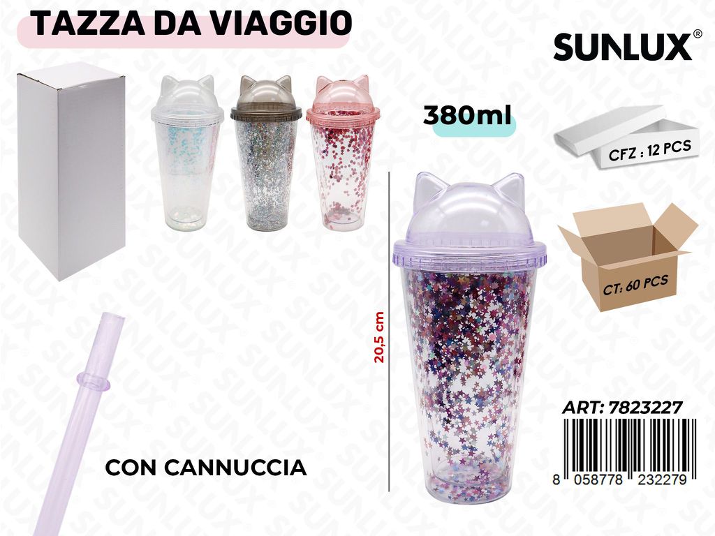 Sunlux Tazza da Viaggio Ass. 380ML 20.5CM