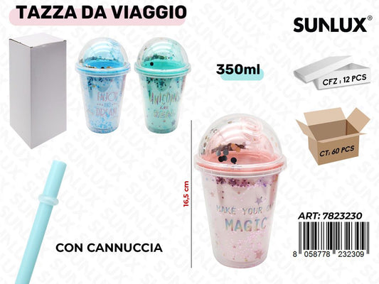 Sunlux Tazza da Viaggio Ass. 350ML 16.5CM