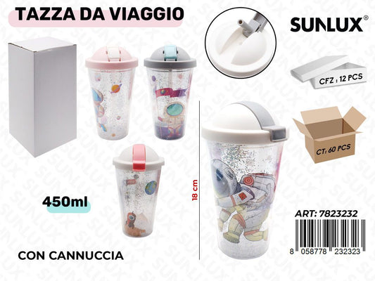 Sunlux Tazza da Viaggio Ass. 450ML 18CM