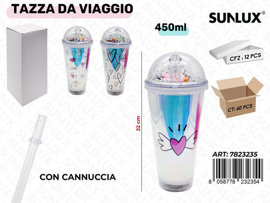 Sunlux Tazza da Viaggio Ass. 450ML 22CM