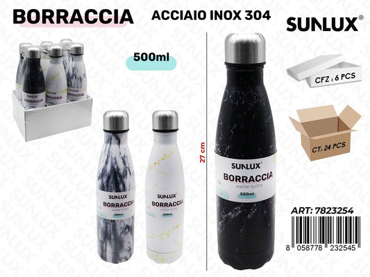Sunlux Borraccia Ass. Acciaio 304 500ML 27CM