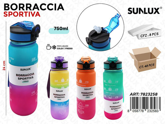 Sunlux Borraccia Sportiva Ass. 750ML 24CM