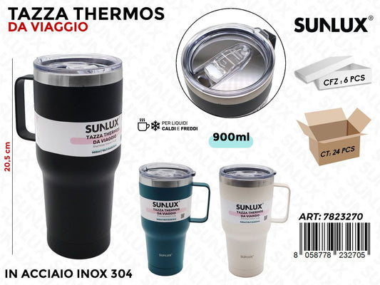 Sunlux Tazza Thermos Acciaio 304 900ML 20.5CM