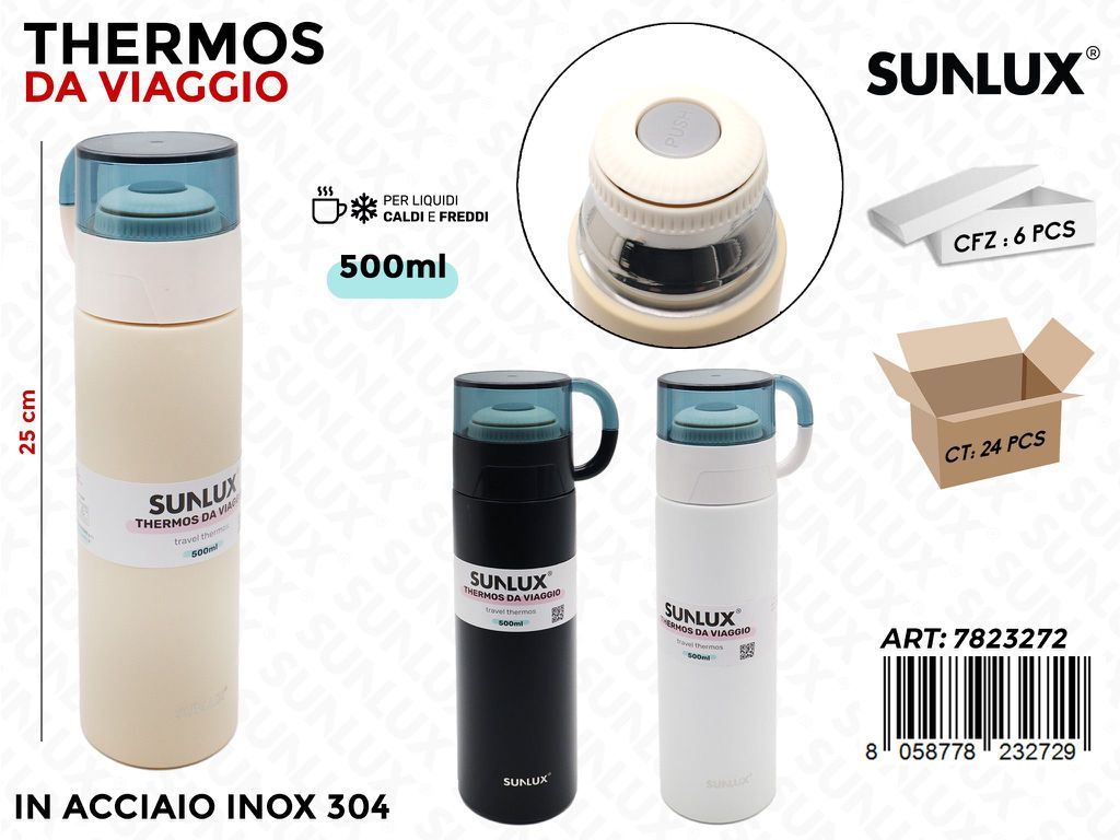 Sunlux Thermos Acciaio 304 500ML 25CM