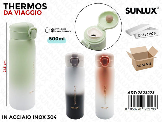 Sunlux Thermos Acciaio 304 500ML 21.5CM