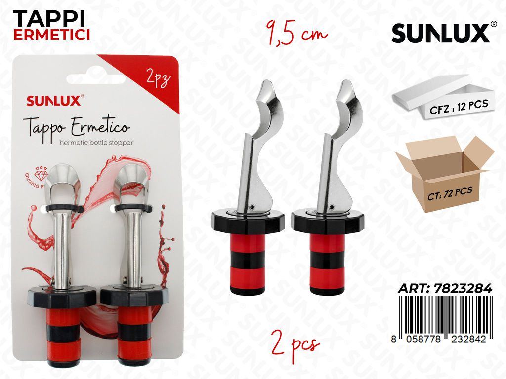 Sunlux Tappi Ermetici 2PCS 9.5CM / Pz da 12