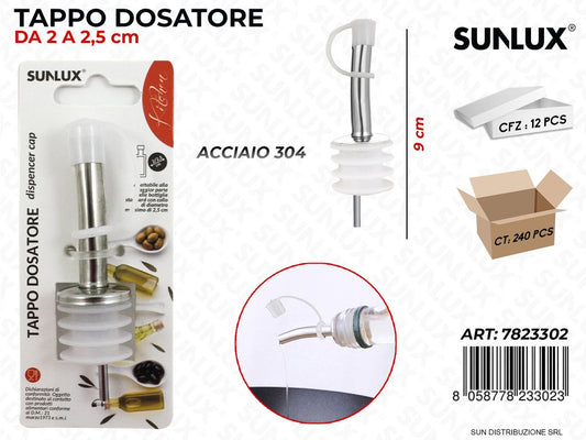 Tappo Dosatore in Acciaio 304 9CM