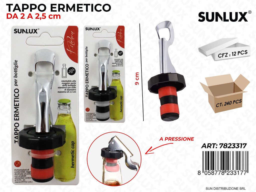Tappo Ermetico A Press. 2Col. 9Cm