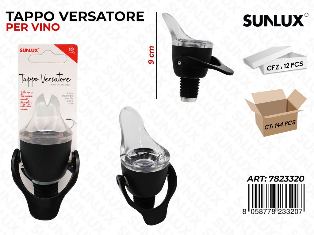 Sunlux Tappo per Vino Ermetico 9CM