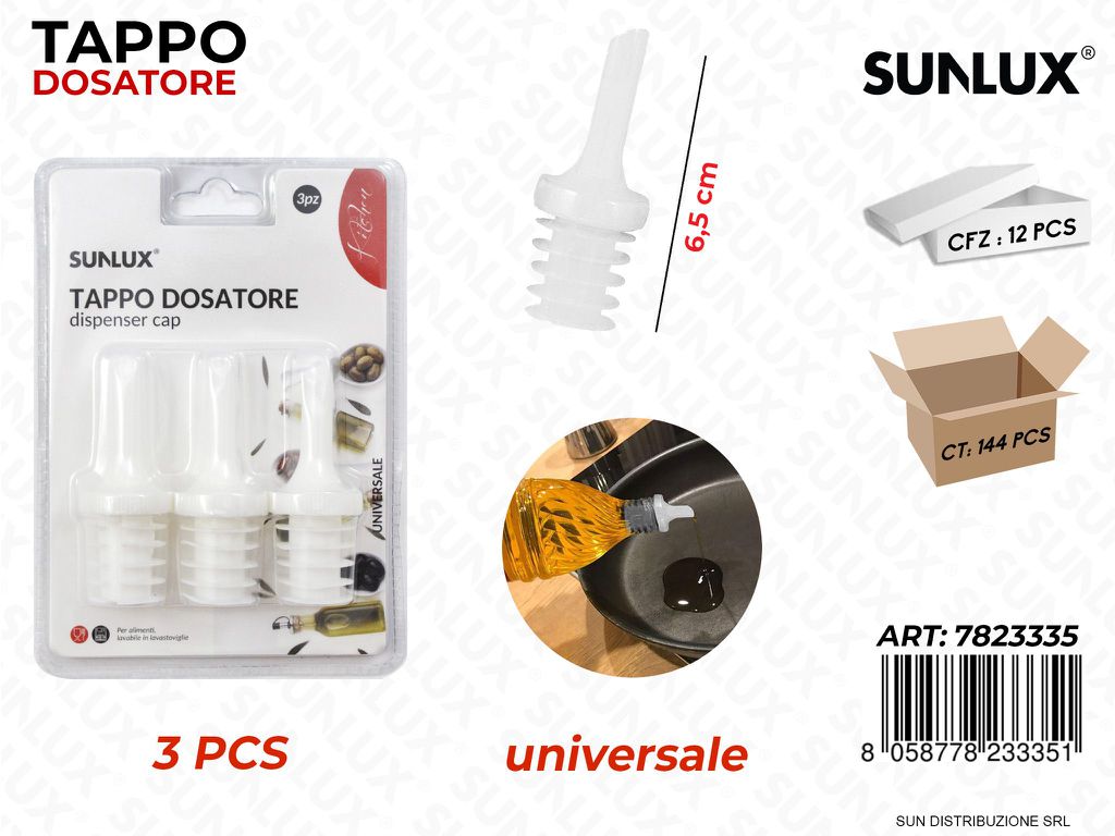 Tappo Dosatore Universale 3PCS 6.5CM