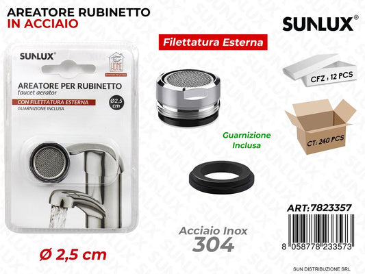 Areatore Rubinetto Esterna Acciaio 304 D.2.5CM