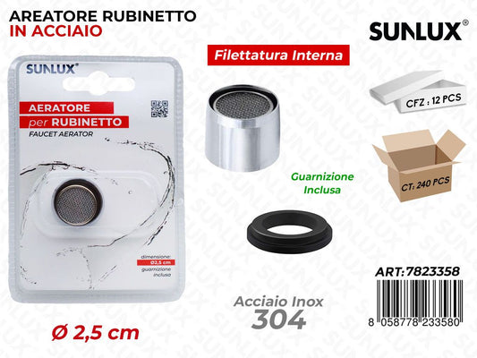 Areatore Rubinetto Interna Acciaio 304 D.2.5CM