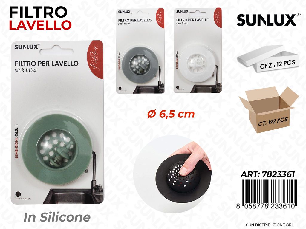 Filtro per Lavello in Silicone Col. Ass. D.6.5CM