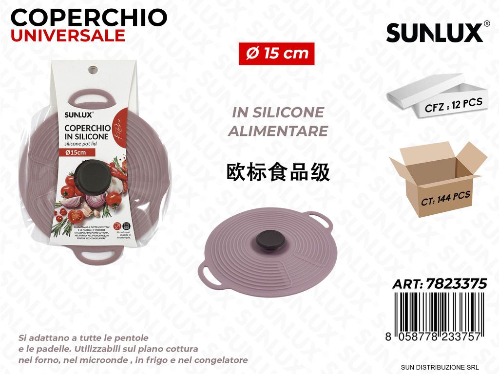 Coperchio Univ. In Silicone D.15Cm