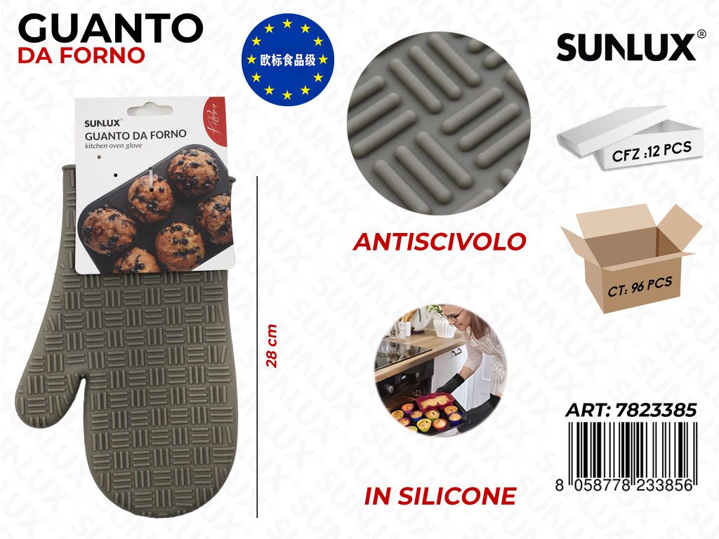 Guanto da Forno in Silicone 28CM