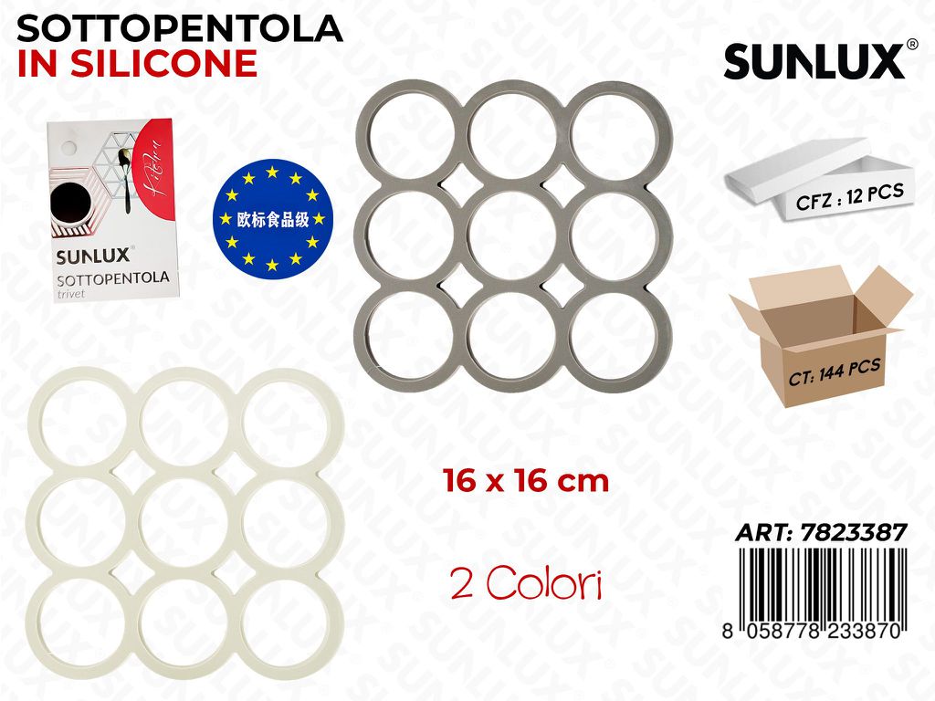 Sottopentola in Silicone 2COL. 16*16CM
