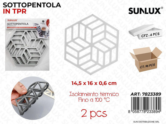 Sottopentola in Tpr 2 Pcs D.14.5*16*0.6CM