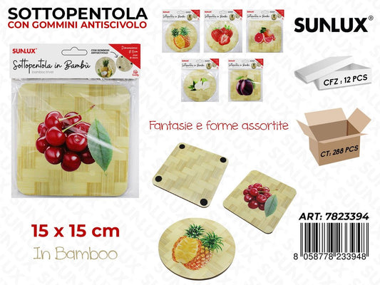 Sottopentola in Bamboo 15*15 Ass.