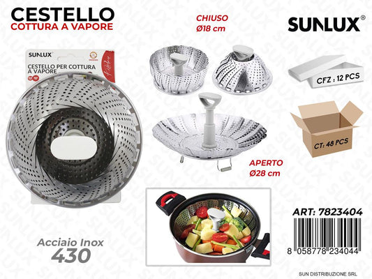 Cestello per Cottura a Vapore Acciaio 430 D.18CM