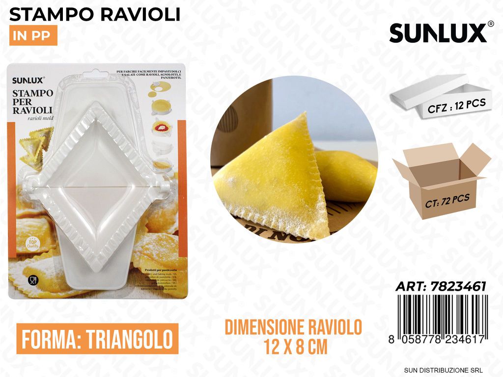 Stampo Ravioli in Pp Triangolo 12*8CM /Pz a 12