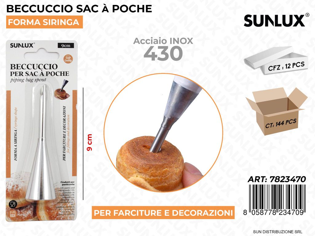 BECCUCCIO SAC A POCHE IN ACCIAIO 430 9CM /PZ DA 12**