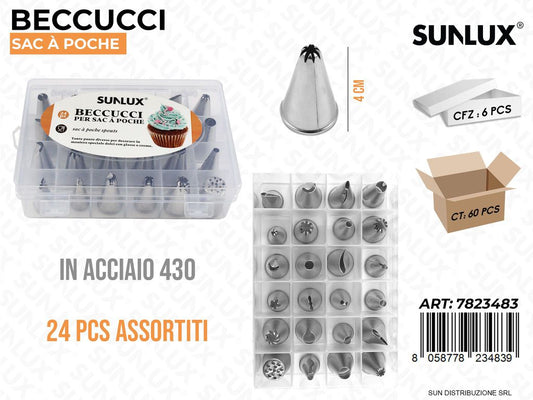 Beccucci Sac a Poche Acc. 430 24PCS Ass. 4CM