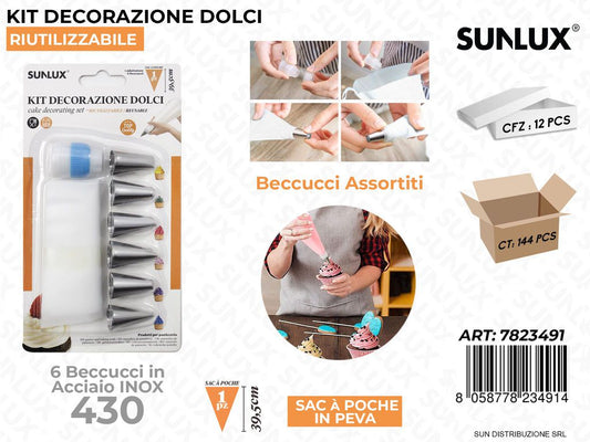 Kit Dec. per Dolci 6BEC. Acc. 430 1SAC a Poche