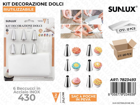 Kit Dec. per Dolci 6BEC. Acc. 430 2SAC a Poche