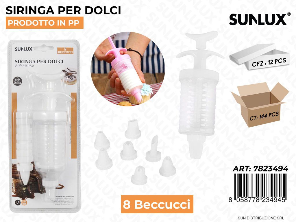 Siringa per Dolci in Pp c/ 8 Beccucci