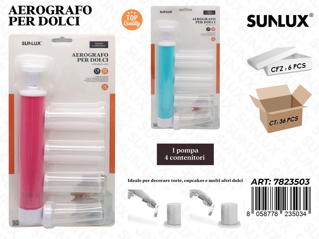 Sunlux Aerografo per Dolci Ass.
