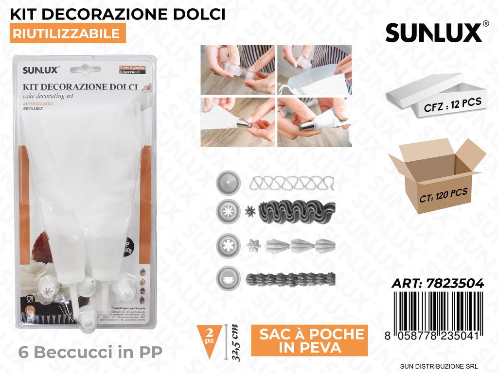 Kit Dec. per Dolci 6BEC. 2SAC a Poche