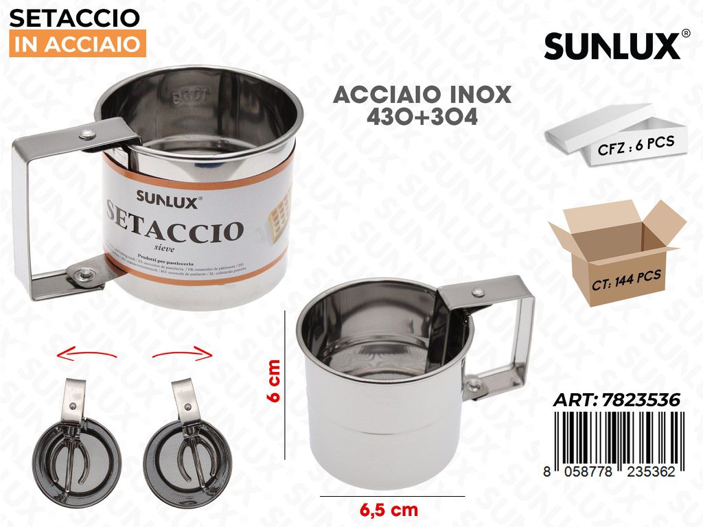 Sunlux Setaccio in Acciaio 430*304 6.5*6CM