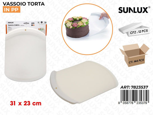 Sunlux Vassoio per Torta in Pp 31*23CM