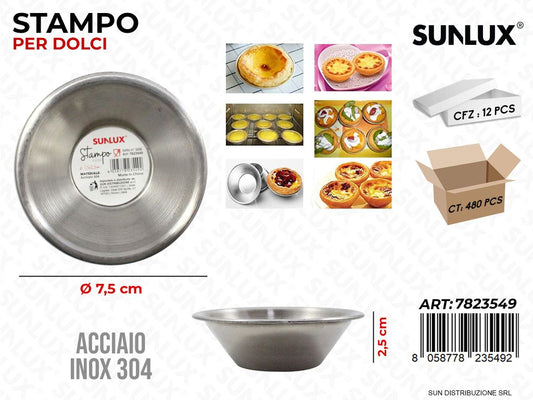 Stampo per Dolci Acciaio 304 D.7.5*2.5CM