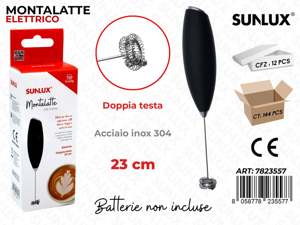 Sunlux Montalatte Elettrico Acciaio 304 23CM