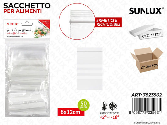 Sacchetto per Alimenti Ermetici 50PCS 8*12CM