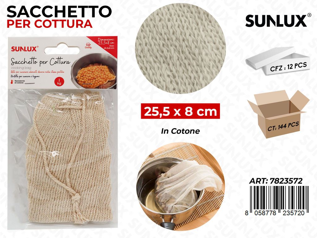 Sacchetto per Cottura Cotone 1KG 25.5*8CM