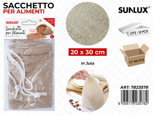 Sacchetto per Alimenti in Juta 20*30CM