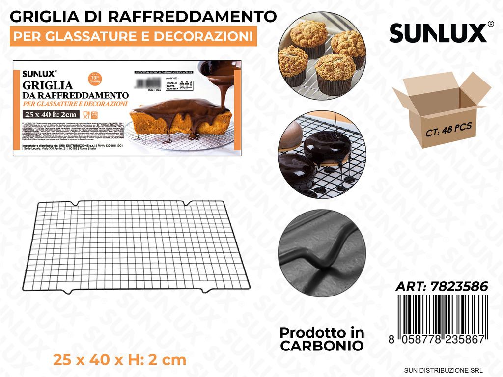 Griglia per Raffreddamento in Carbonio 25*40*2CM