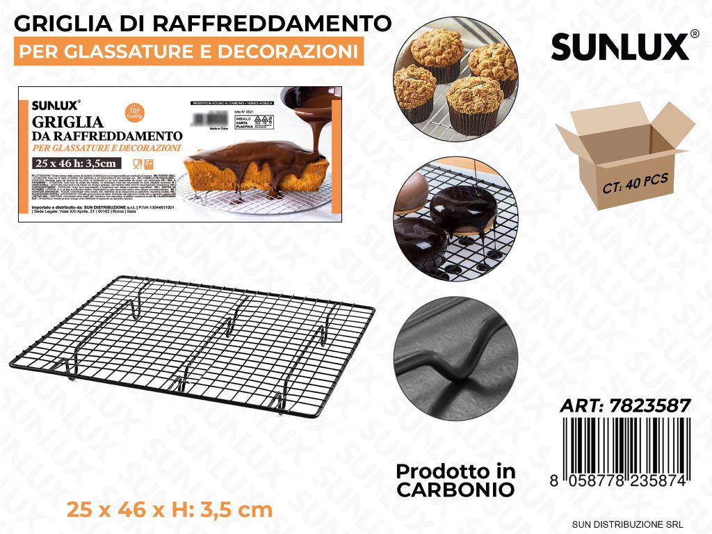 Griglia per Raffreddamento in Carbonio 25*46*3.5CM