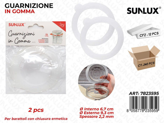 Guarnizione in Gomma per Barattoli 2PCS D.9.3CM