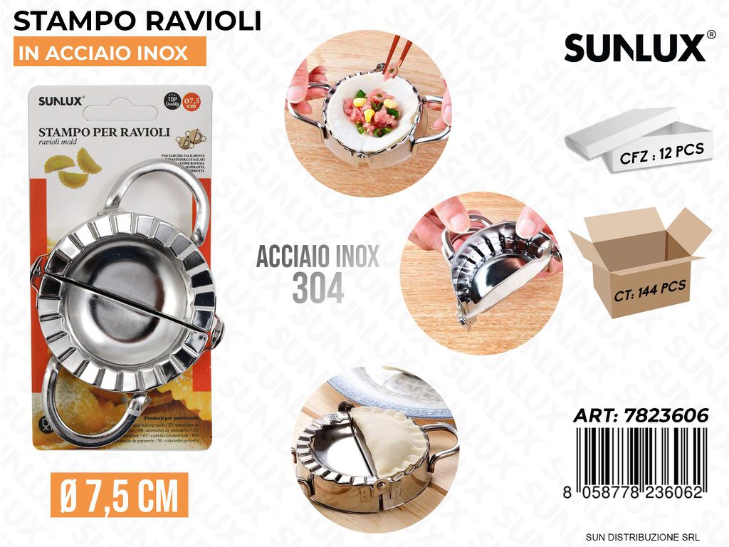 Stampo per Ravioli Acciaio 304 D. 7.5CM