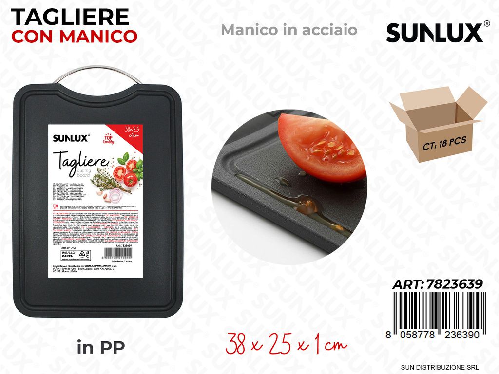 Tagliere con Manico in Pp 38*25*1CM