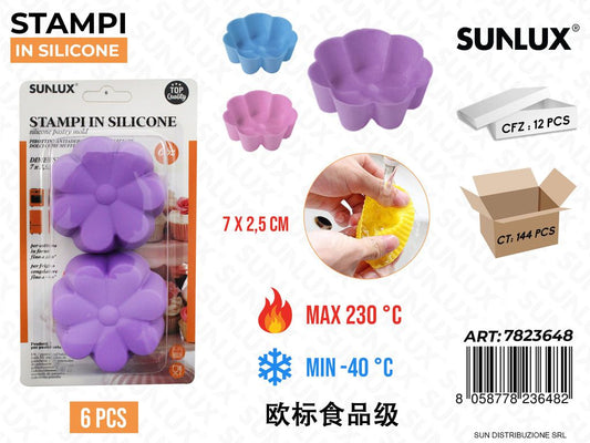 Stampi in Silicone Fiore 6PCS 7*2.5CM