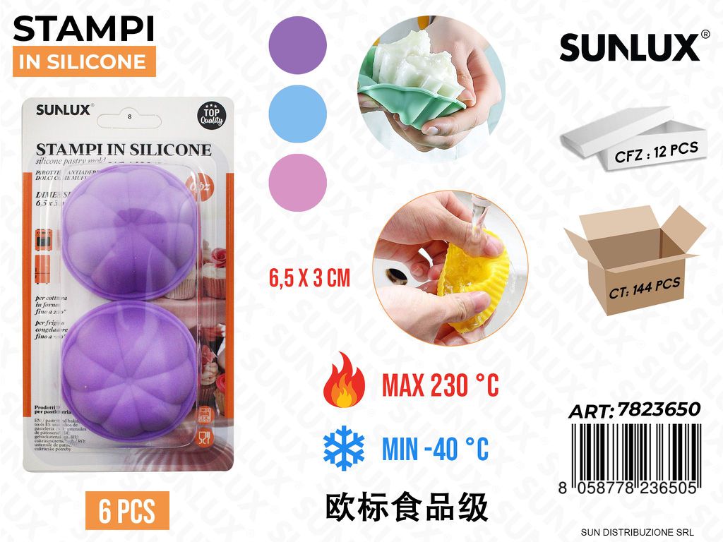 Stampi in Silicone Fiore 6PCS 6.5*3CM