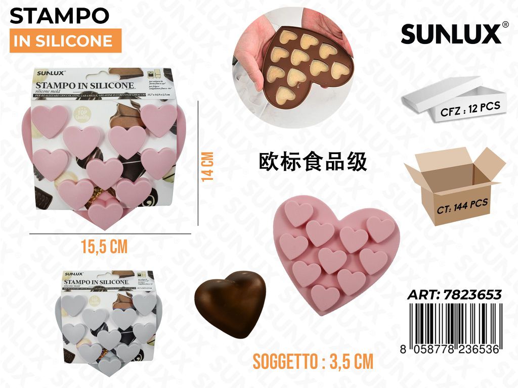 Stampi in Silicone Ass. Cuore 14.5*14CM