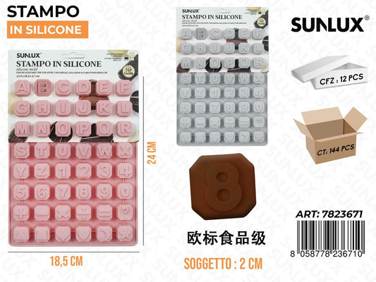 Stampi in Silicone Num.-lett. 18.5*24CM
