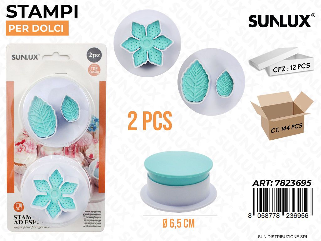 Stampi per Dolci 2PCS Ass. D.6.5CM