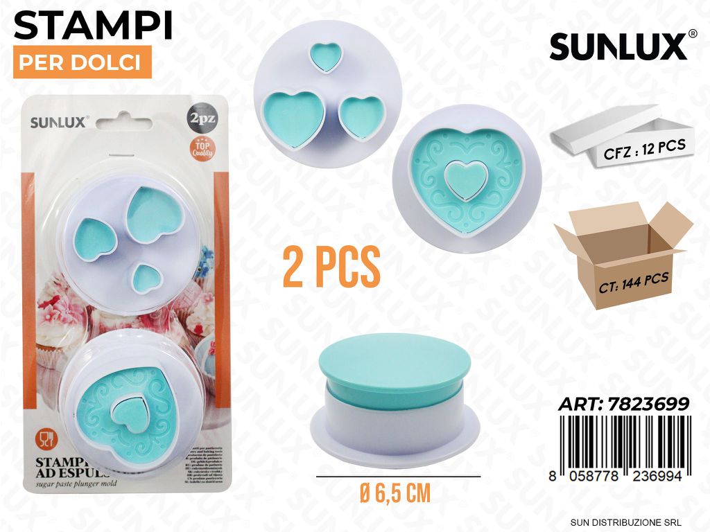 Stampi per Dolci 2PCS Ass. D.6.5CM