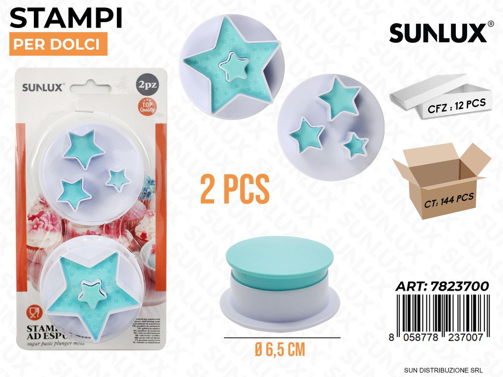 Stampi per Dolci 2PCS Ass. D.6.5CM